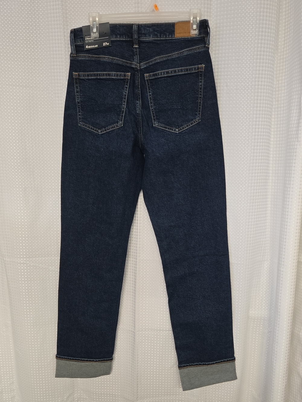 American Eagle Outfitters Men's Dark Indigo Slim-Straight Jeans